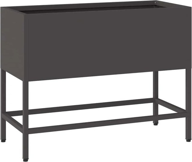 vidaXL Hochbeet Gartenpflanzer aus Stahl in Schwarz, B/T/H: 60 x 26 x 45 cm - Bild 1