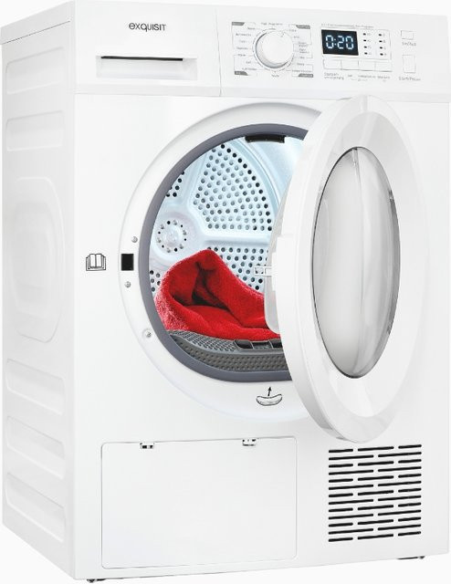 Exquisit Wärmepumpentrockner TWP701-030E in Weiss, Freistehend, Frontlader, B/T/H: 59,5 x 58,5 x 85,0 cm - Bild 1