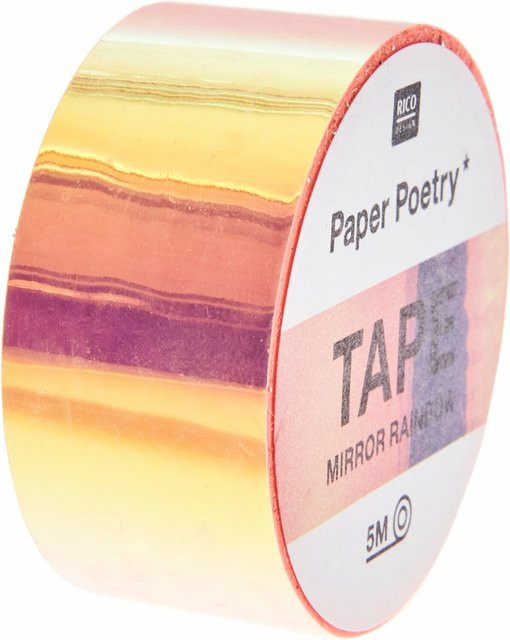 Rico Design Paper Poetry Mirror Rainbow Washi Tape orange Breite: 19 mm, Länge: 5 m - Bild 1