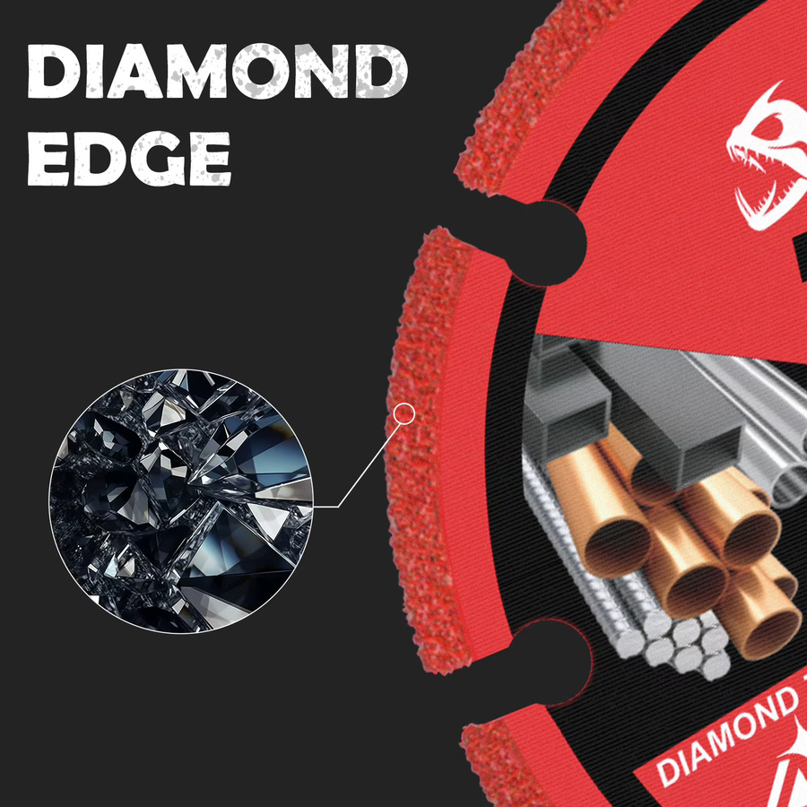 PAYA Diamant-Trennscheibe 3 Zoll für Metall in Rot, ideal für Bewehrungsstahl, Eisen und Edelstahl - Bild 2