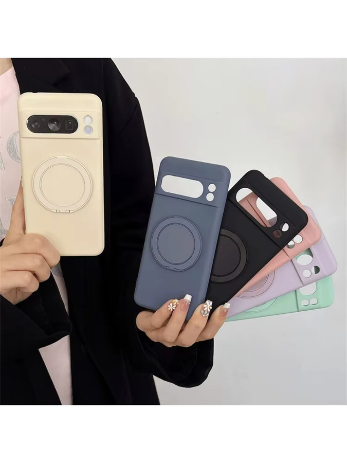 Magnetische Flüssigsilikon Schutzhülle für Google Pixel 10 9 Pro XL 8 7 6 A Pro in Purple mit Anti-Drop-Schutz und Ladefunktion - Bild 5