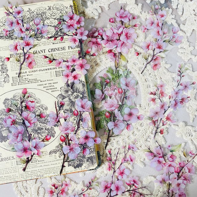 Journamm PET-Blumen-Aufkleber für DIY-Collagen und Fotoalben, 20 Blatt, Mehrfarbig - Bild 1