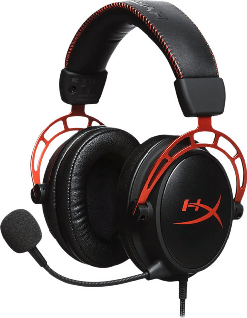 HyperX Cloud Alpha Gaming-Headset, ohrumschließend, kabelgebunden mit 3,5 mm Klinkenanschluss, Schwarz-Rot - Bild 3