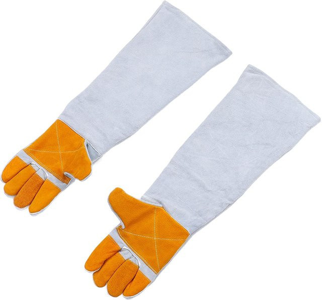 GoolRC Tierhandling-Handschuhe aus Leder, biss- und kratzfest für das Hundetraining, weiß und mehrfarbig - Bild 1