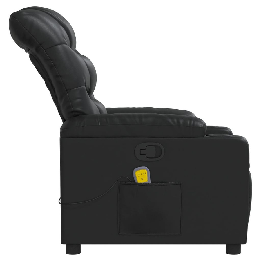 vidaXL Klappbarer Massagesessel in Schwarz aus Kunstleder mit Armlehnen - Bild 5