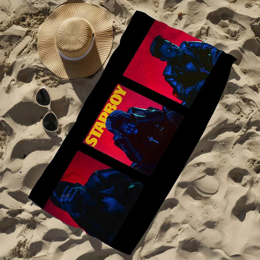 The Weeknd Sänger Handtuch für Pool und Strand, schnelltrocknend und tragbar, Multicolor, B/H: 50 x 100 cm - Bild 3
