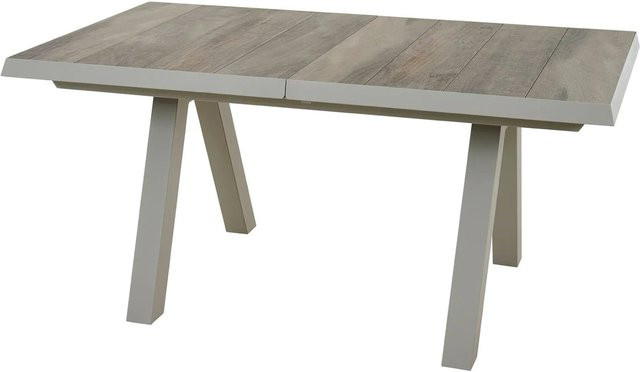 Siena Garden Gartentisch ausziehbar aus Keramik und Aluminium in Washed Grey, B/T/H: 160 x 90 x 77 cm - Bild 1
