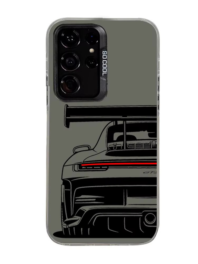 Sport Auto Handyhülle für Samsung Galaxy S25 S24 S23 S22 S21 S20 FE Ultra Plus in Grau aus hartem PC und TPU - Bild 3