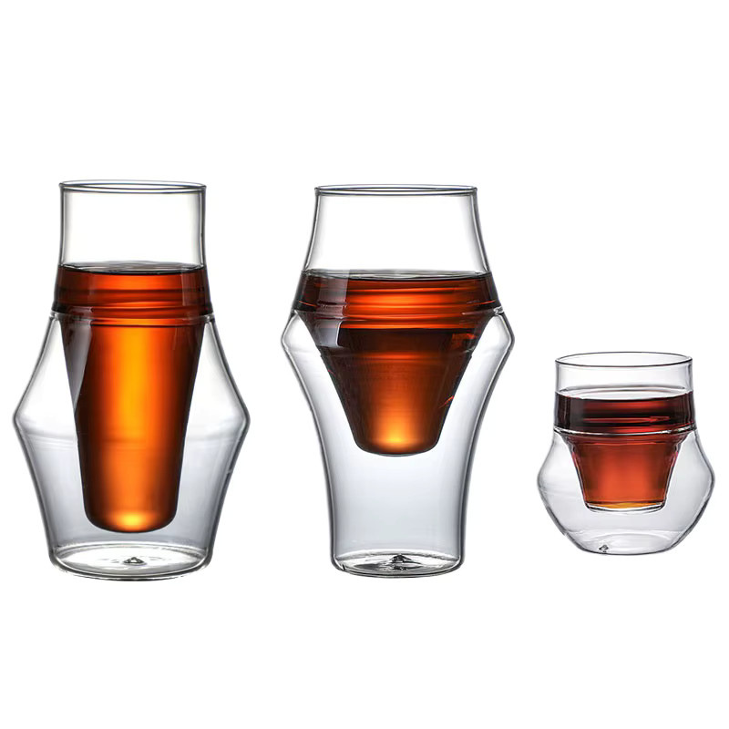 Doppelschicht Glas Espresso Tasse und Kaffeebecher transparent mit 100 ml, 250 ml oder 300 ml Füllmenge - Bild 5