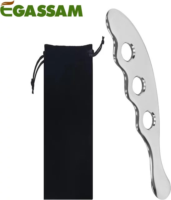 EGASSAM Gua Sha Schaber Massagegerät aus Edelstahl, Unisex - Bild 1