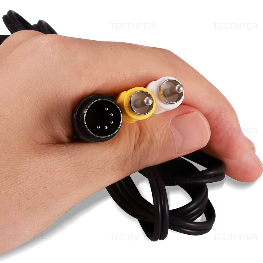 TECTINTER AV-Audio-Video-Kabel für SEGA Mega Drive 1, RCA Composite mit 5-Pin-Stecker, Schwarz/Mehrfarbig, Länge: 1,8 m - Bild 3