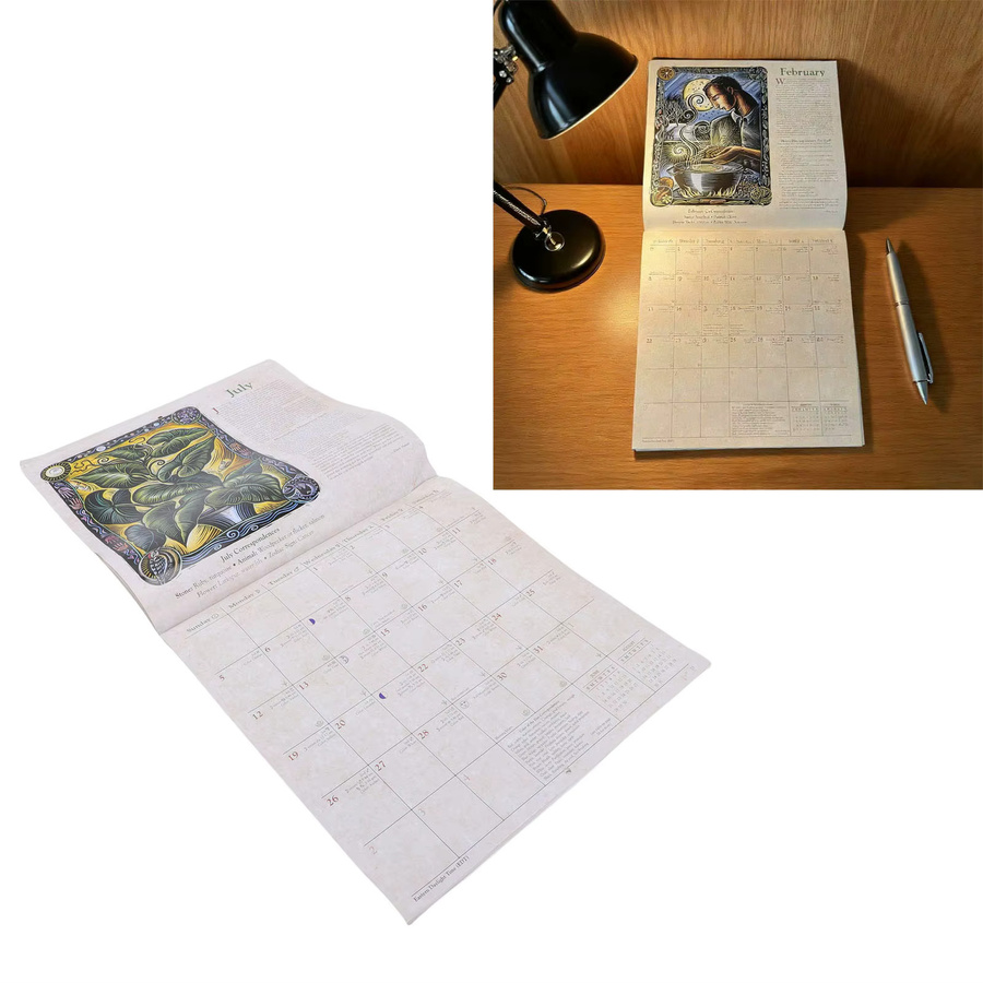 TOPINCN Hexenkalender 2026 mit Mondphasen und Ritualen, astrologischer Planer auf beschichtetem Papier, multicolour - Bild 3