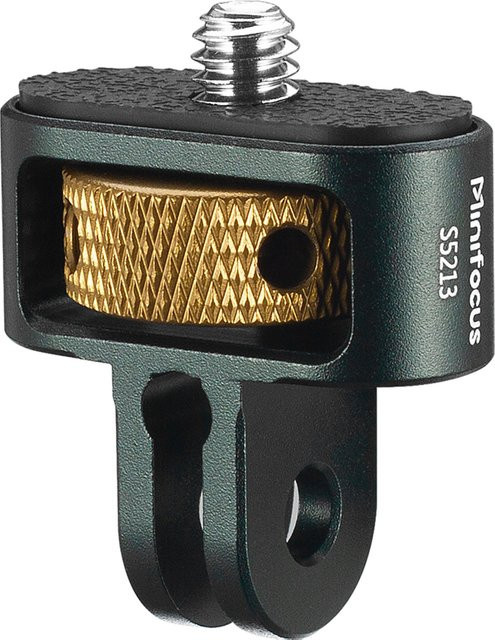 MINIFOCUS Aluminium Kamera Stativ Adapter 1/4"-20 Konvertierung Halterung für GoPro und Insta-360 One X X2 X3 in Schwarz - Bild 1