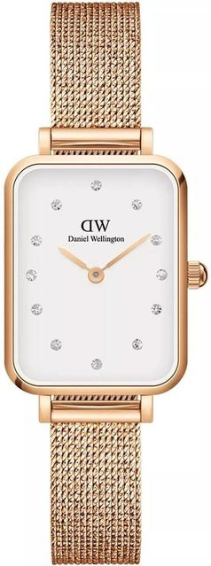 Daniel Wellington Damenuhr, Quarz, Edelstahl, Roségold, Bicolor, Eckig, Weiß - Bild 1