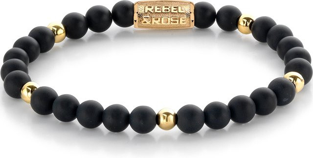 Rebel & Rose Armband, Matt Black Madonna, Schwarz, Unisex - Bild 1