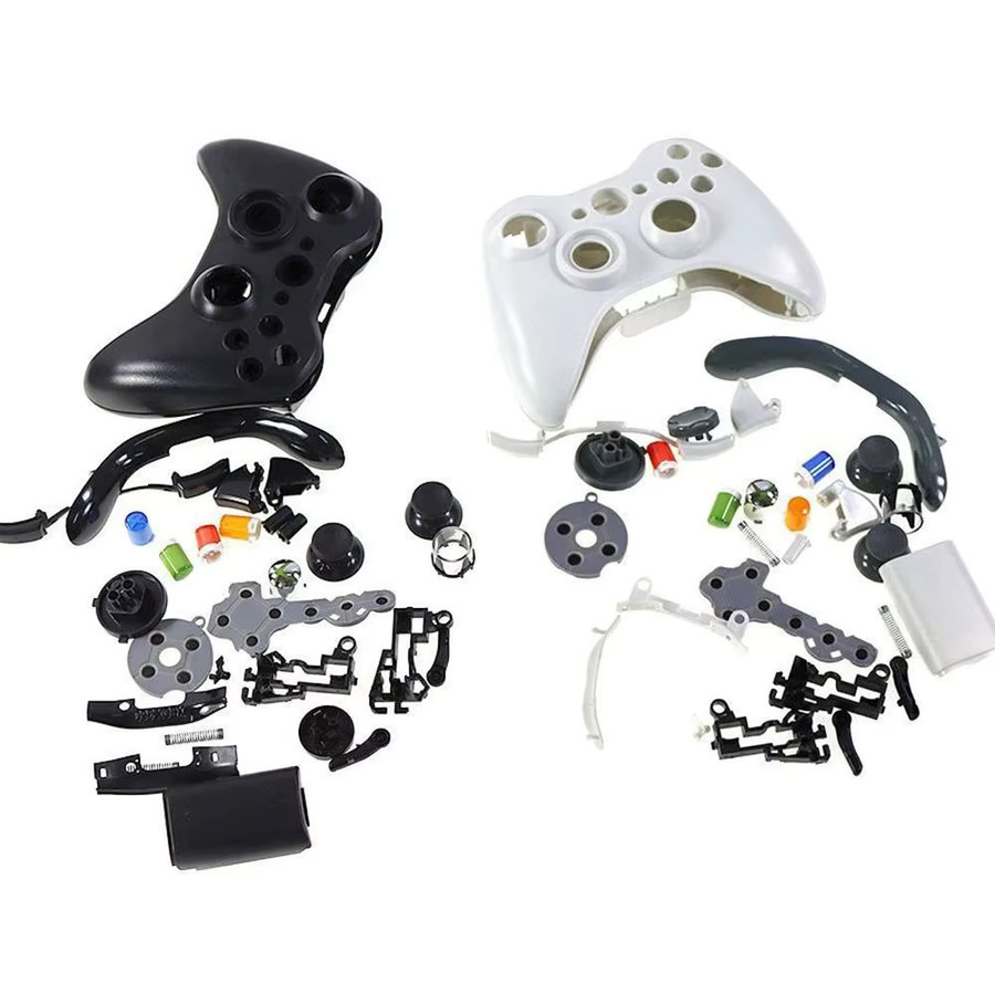 Microsoft Xbox 360 Wireless Controller Ersatzgehäuse Frontplatte Abdeckung in Schwarz - Bild 2
