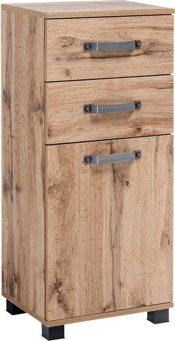 Schildmeyer Badschrank Milan in Braun mit Soft-Close-Türen und Regalen, B/H/T: 40 x 94,8 x 32 cm - Bild 1