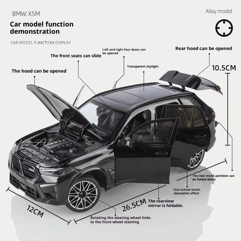 WELLY BMW X5M Automodell, 1:18, Metall, Weiß - Bild 3
