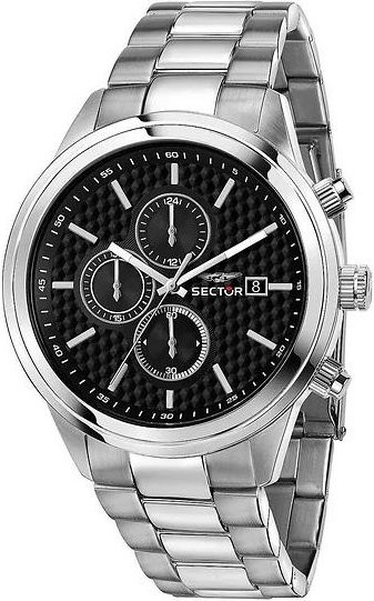 Sector Chronograph, Edelstahl, Quarz, 43 mm, Herren, Schwarz - Bild 1