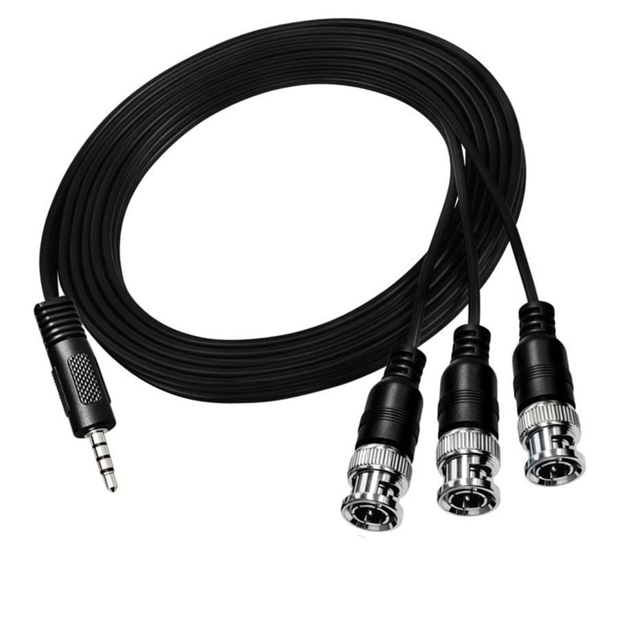 BSN Audio-Video-Konverterkabel von 3,5-mm-Klinke auf 3 x BNC-Stecker, Schwarz, Länge: 0,5 m / 1 m / 1,8 m - Bild 4