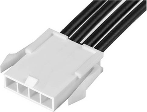 Molex Stiftgehäuse-Kabel 215322-2041 in Schwarz, Weiß und Gold - Bild 1