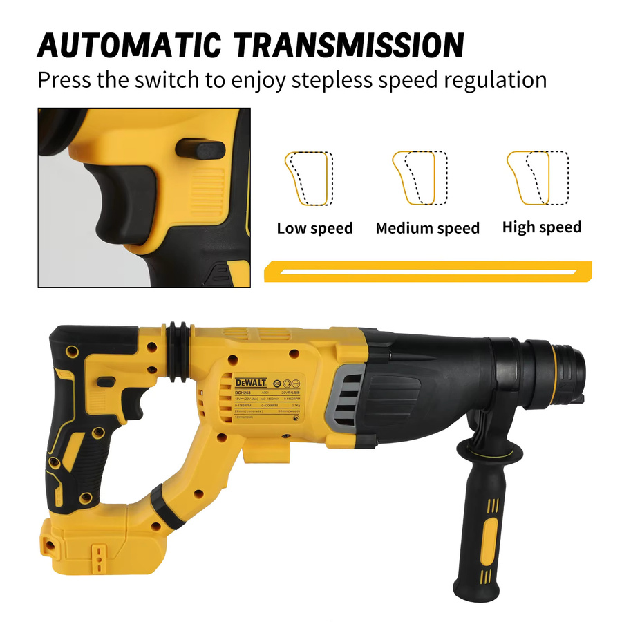 DeWalt DCH263 20 V SDS-Plus Bohrhammer mit bürstenlosem Motor in Gelb - Bild 2