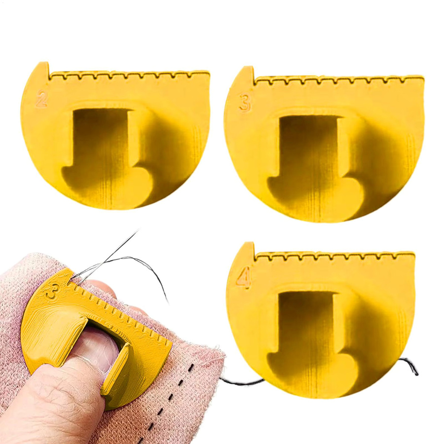 3-teiliges Nähführung-Set aus Kunststoff in Weiß für Anfänger und Senioren mit Abständen von 2 mm, 3 mm und 4 mm für DIY-Bastelarbeiten - Bild 2