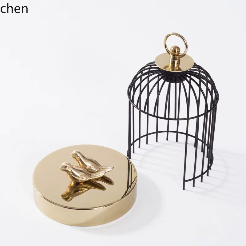YFY Vogelkäfig aus Metall im modernen chinesischen Stil als dekoratives Element für Wohnzimmer und Arbeitszimmer - Bild 3
