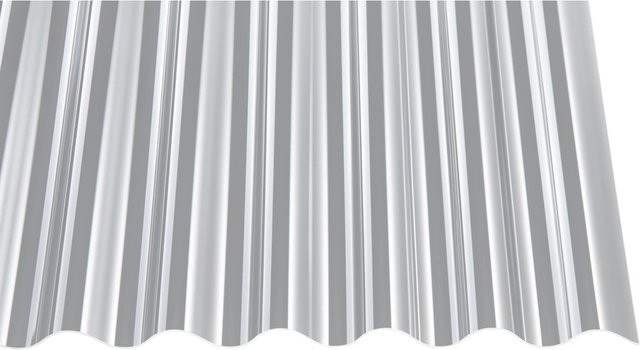 Gutta Acryl-Profilplatte Sinus 76/18 Transparent, Dicke: 1,5 mm, B: 104,5 cm, L: 200 cm - Bild 1
