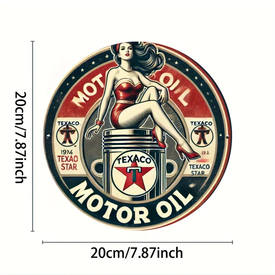 Potdemiel Retro-Aluminium-Beschilderung Damen Design, Mehrfarbig, B/B/B: 20 x 20 x 0,1 cm - Bild 2