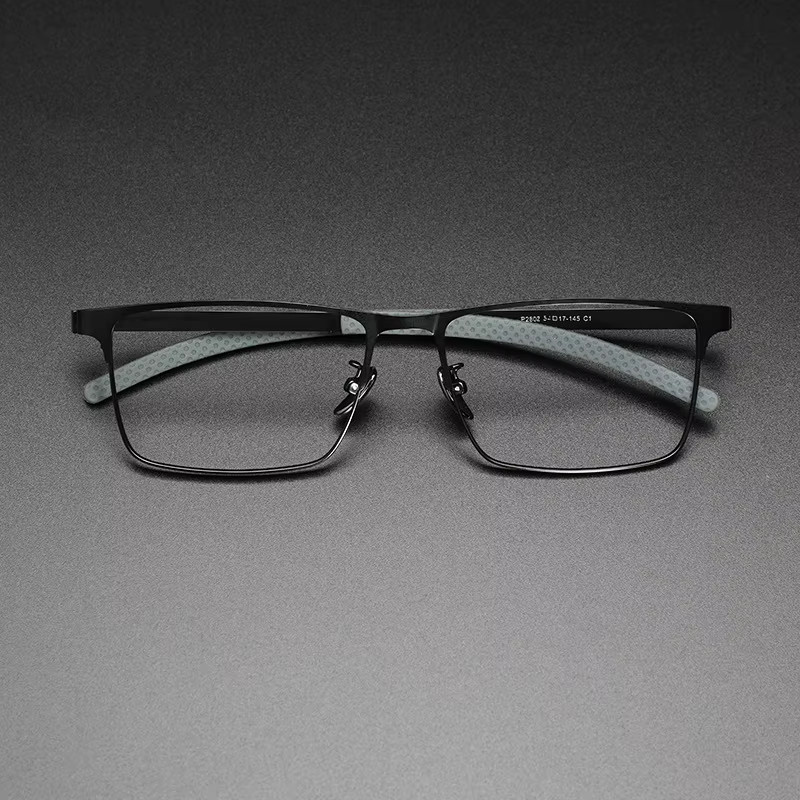 SZTZX Lesebrille, randlos, Titan, rechteckig, schwarz - Bild 2