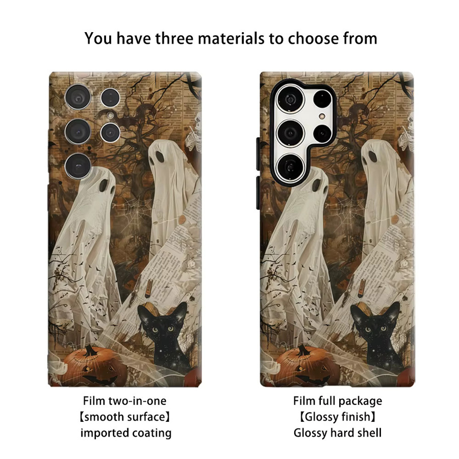 Stoßfeste Vintage Halloween Geister Handyhülle für Samsung Galaxy S25 Ultra, S24 und S23 Ultra Plus in Multicolour - Bild 2