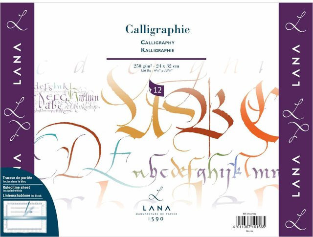 Hahnemühle Calligraphieblock mit 12 Blatt, 250g/m², B x H: 24 x 32 cm - Bild 1