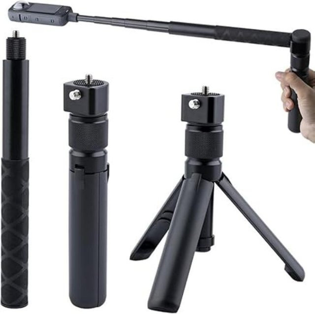 Insta360 Bullet Time Bundle mit 1,2 m unsichtbarem Selfie Stick und Desktop-Stativständer in Schwarz für Insta360 X4 X3 und DJI Osmo Action Kameras - Bild 1