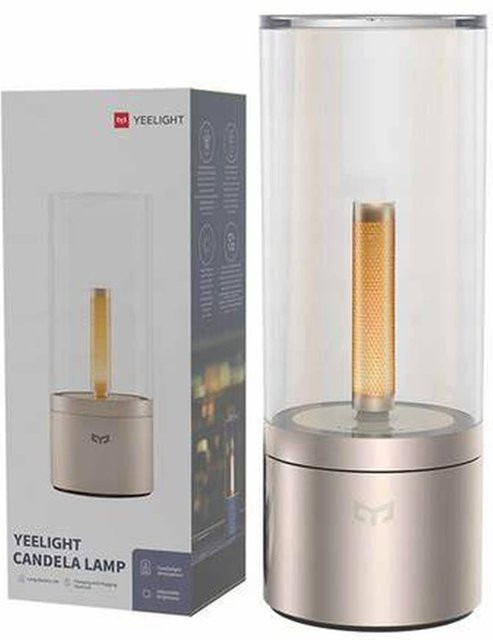 YEELIGHT Ambient Light Candela LED-Tischleuchte in Silber mit warmweißem Licht, dimmbar und WiFi-fähig - Bild 1