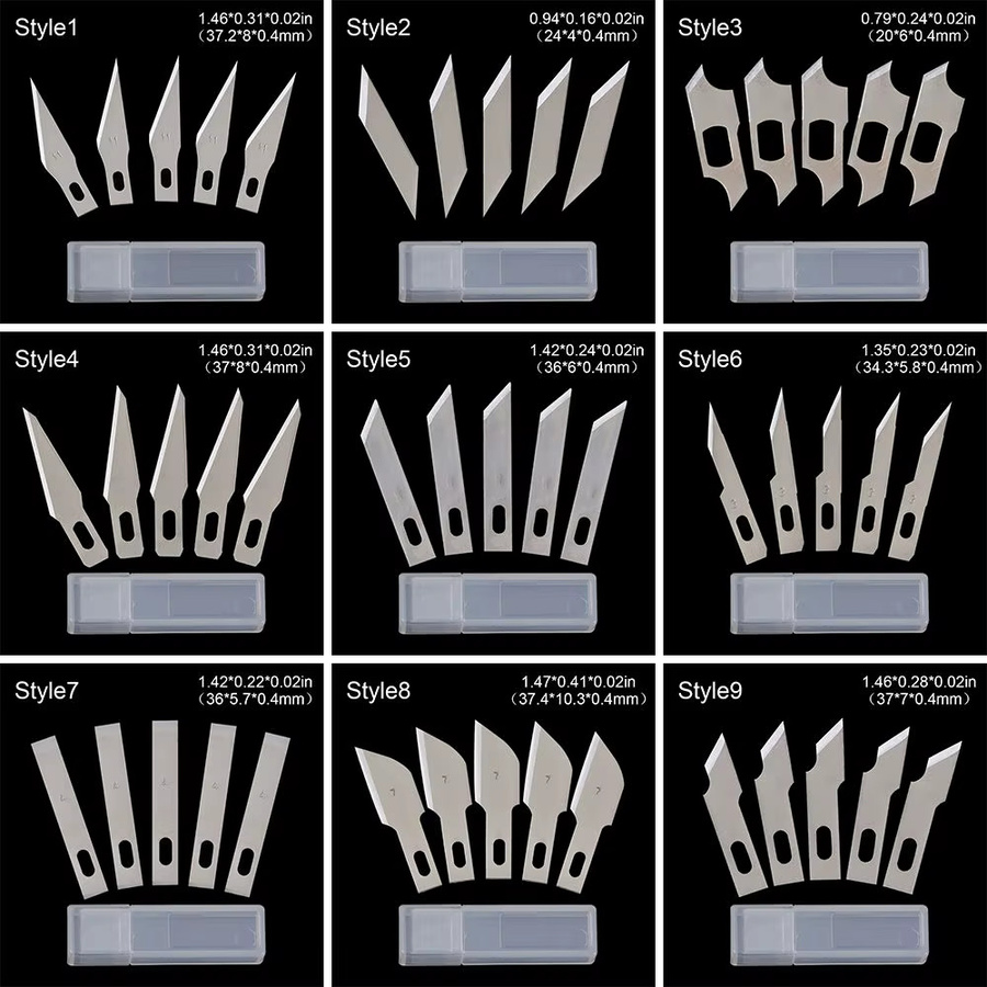 Hobby-Messer Set mit 10 Klingen und 5 Skalpell-Teilen in Silber, ideal für PCB-Reparatur und Handwerk - Bild 4