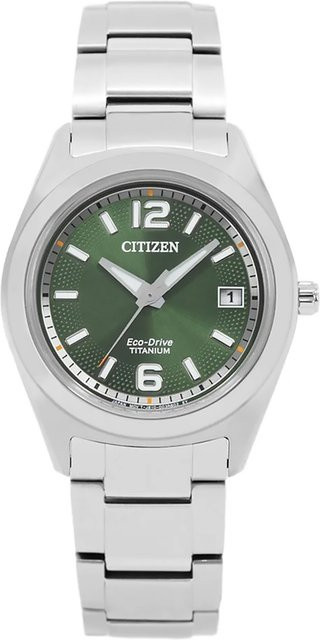 Citizen Armbanduhr, Solar, Titanium, Grün, 34 mm, Damen - Bild 1