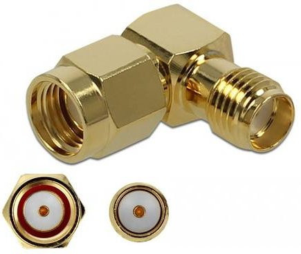 Delock HF-Adapter RPSMA-Stecker auf SMA-Buchse in Gold - Bild 1