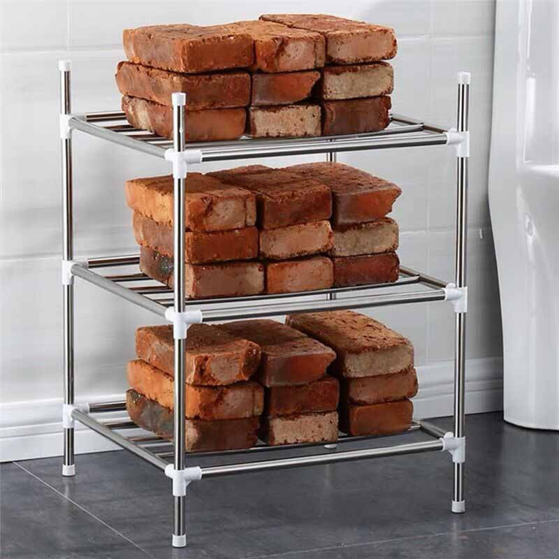 WTEMPO Edelstahl-Regal mit 5 Ebenen in Silber für Küche und Badezimmer - Bild 3