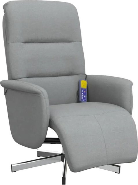 vidaXL Massagesessel Modell 3 mit Fußteil in Hellgrau aus Stoff - Bild 1