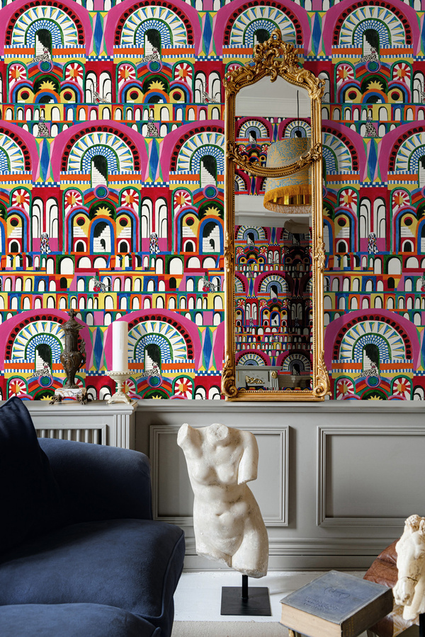 Mindthegap Tapete Carnivale WP20833 in Multicolour und Pink mit abstraktem Art Deco Design aus Vlies - Bild 1