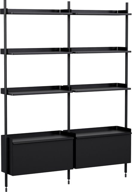 HAY Pier System 132 Regal in Schwarz Matt aus Aluminium und Stahl - Bild 1