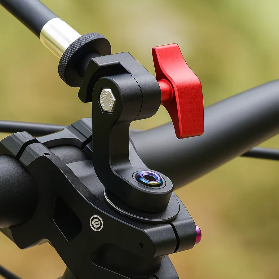 Insta360 Fahrrad-Headset-Halterung mit Carbonfaser-Selfie-Stick und Schalenabdeckung für Insta360 X5, X4, X3 und ACE PRO 2 in Schwarz - Bild 3