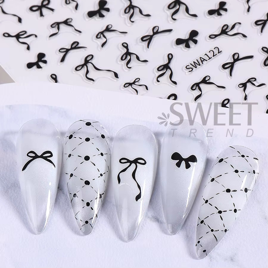 SWEET TREND Nagelaufkleber Schleifen, 4 Stück, Glänzend - Bild 2