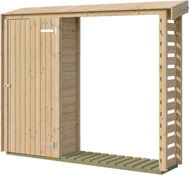 Weka Brennholzregal Killarney in Natur und Braun, Höhe: 250 cm - Bild 1