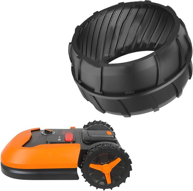 Worx Gummiradschutz für Vorderräder der Roboter-Rasenmäher M500 M700 S300 in Schwarz - Bild 1