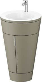 Duravit Waschtischunterschrank Starck 1 Set c-bonded in Weiß mit Innenbeleuchtung, B/T/H: 56 x 86,4 x 60,5 cm - Bild 1