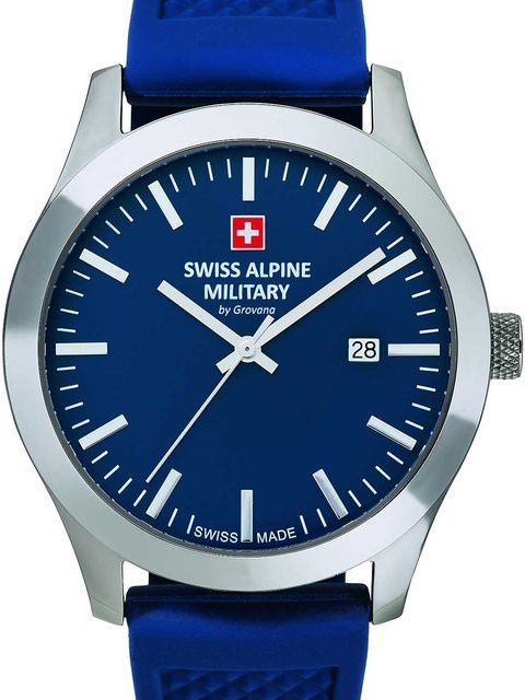 Swiss Alpine Military Herrenuhr, Quarz, Edelstahl, 43 mm, Blau, 10 ATM - Bild 1