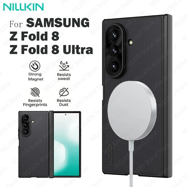 NILLKIN Frosted Shield MagSafe Hülle für Samsung Galaxy Z Fold 8 Ultra, Stoßfeste Magnetische Schutzhülle, Transparent - Bild 1