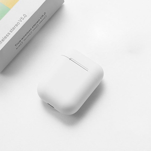 VAORLO Inpods 12 TWS Drahtlose Bluetooth-Kopfhörer mit Touch Control und Ladehülle in Weiß - Bild 1